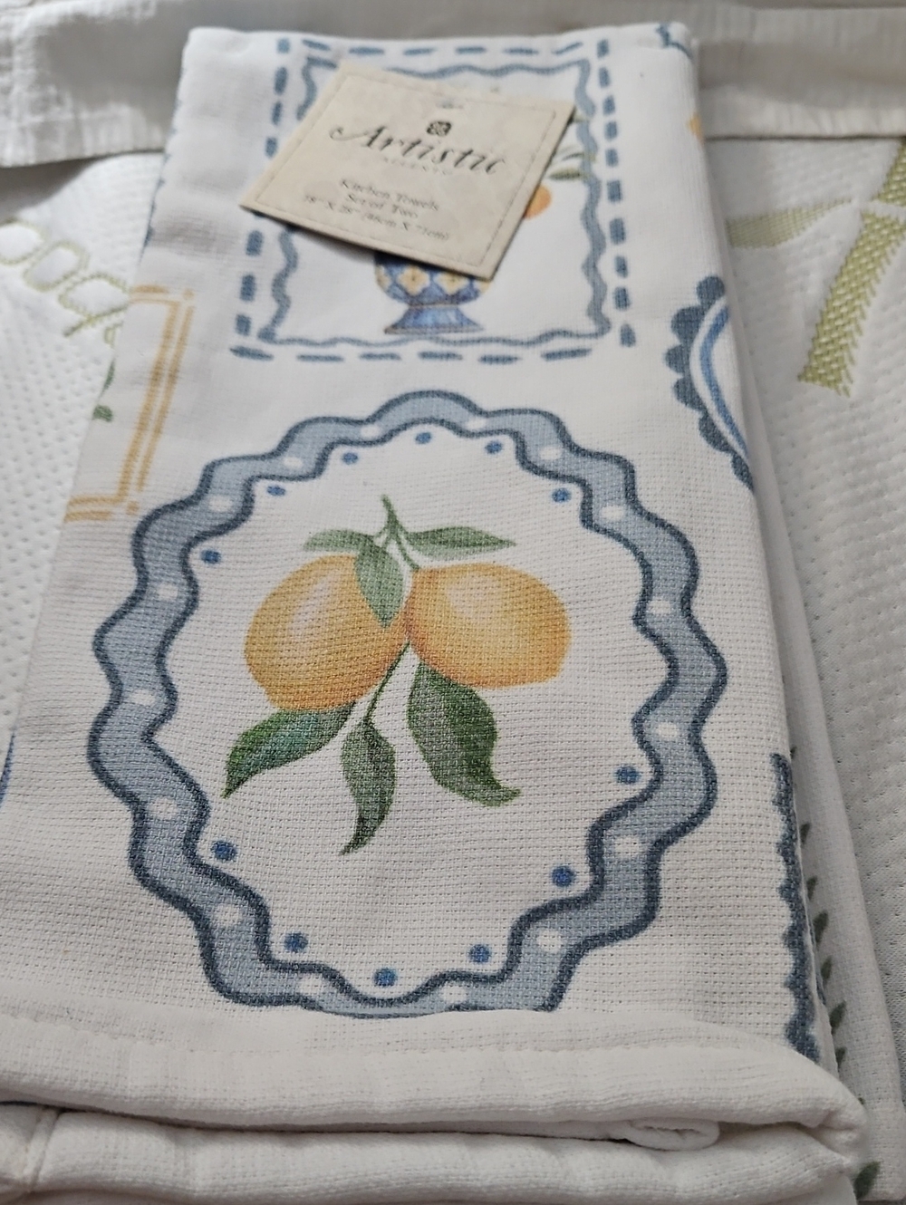 Artistic Accents Pair Of Kitchen Towels Cotton Tea Towels